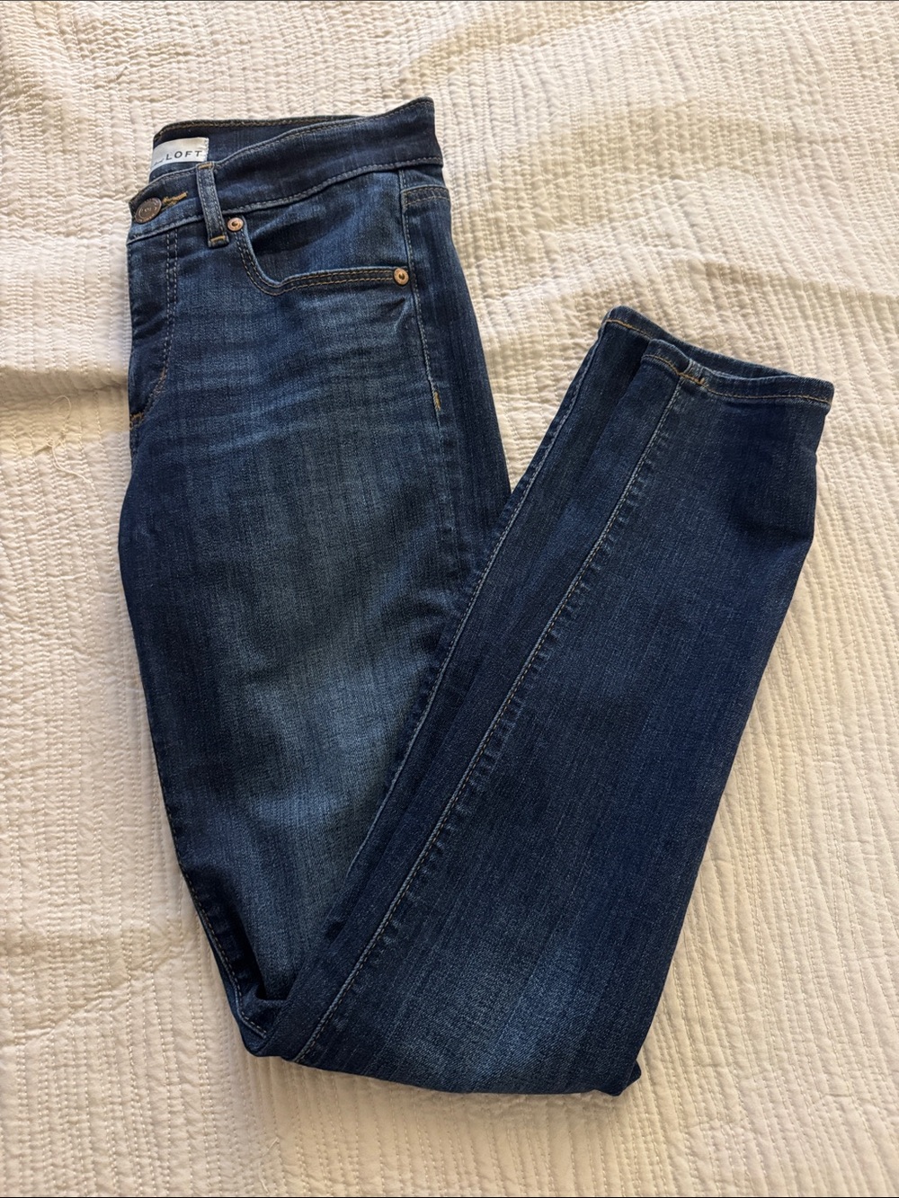 LOFT Dark Wash Modern Skinny Jeans